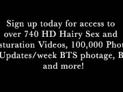 Stunning Hairy Brunette Spreads Pussy Wide 16/16