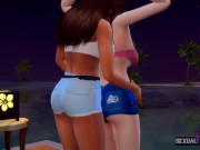 Two Big Tits Fuck After a Beach Party - Sexual Hot Animations 3/16