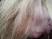 grosse charge de sperme dans une bouche baveuse et éxcitante - gros plan 11/16