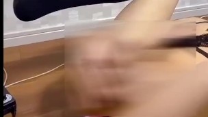 Crossdresser sissy dildo solo play