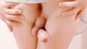 Crossdresser sissy anal solo play