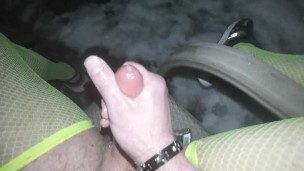 Sexy crossdresser blows huge load.Huge.