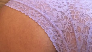 You let me back up on your big dick while wearing purple lace panties, made me cum so hard