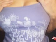 Chubby Babysitter rides cock until cum - POV 8/16