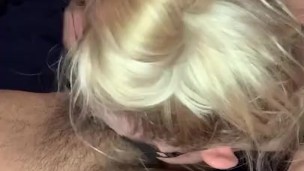 MILF Sucks Cock Til He Explodes