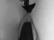 Fucking her tight pussy with an attachment on wand - Huge orgasm and creamy pussy POV amature couple 1/16