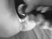 Fucking her tight pussy with an attachment on wand - Huge orgasm and creamy pussy POV amature couple 12/16