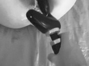 Fucking her tight pussy with an attachment on wand - Huge orgasm and creamy pussy POV amature couple 14/16