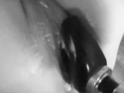 Fucking her tight pussy with an attachment on wand - Huge orgasm and creamy pussy POV amature couple 6/16