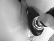 Fucking her tight pussy with an attachment on wand - Huge orgasm and creamy pussy POV amature couple 9/16