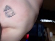 Bbw slut with hairy pussy rides BBC 2/16