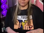 Busty Bbw slow-mo smoke & spit on tits! 2/16