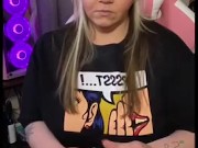 Busty Bbw slow-mo smoke & spit on tits! 3/16