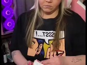 Busty Bbw slow-mo smoke & spit on tits! 4/16