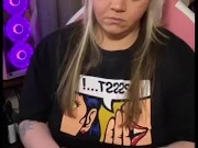 Busty Bbw slow-mo smoke & spit on tits! 5/16