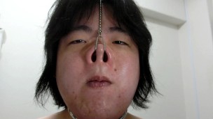 Nose hook masturbation2