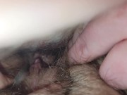 Wet, juicy, hairy pussy gets fucked until I cum 9/16