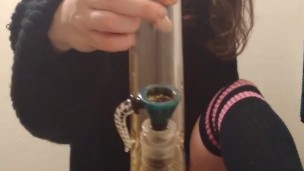 Shy stoner tease from SweetCumSlut2