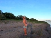 Русская нудистка на берегу реки - Screenshot 6 of 16 - HD