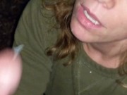 Sorority Leader Sucks Cock after Party on College Quad 14/16