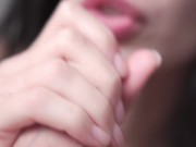 Сочный слюнявый минет и заполнение моей киски спермой 3/16