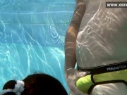 Face fucking and handjobs underwater in the pool by Minnie Manga 3/16