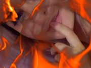 Footjob. Beautiful model fucks my dick with her sexy legs in shoes and stockings 1/16