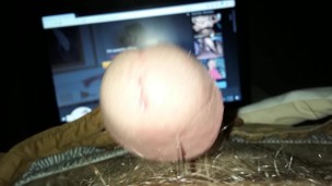 Hard Cock Throbbing and Twitching with Precum