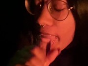 Quick blow job by the fire  12/16