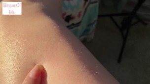 waxing legs before making first painting toes video - glimpseofme