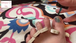 Painting toenails 1 part 1 of 2 foot fetish - glimpseofme