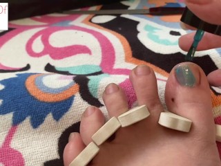 Painting toenails 1 part 1 of 2 foot fetish – glimpseofme
