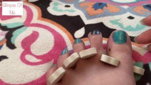 Painting toenails 1 part 2 of 2 foot fetish - glimpseofme
