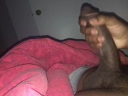 Stroking my Big Black Dick Late Night 16/16