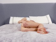 First time blonde Hungarian Zhopka Sladkaya orgasms by hand 14/16