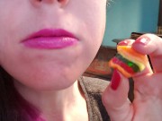 Destroying A Gummy Man with my Bare Foot