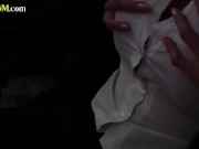 CFNM babes giving tugjob to submissive dude 16/16