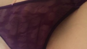 Girl in panties masturbate.