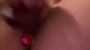 Watch Ally pleasure herself with toys and cum all over them