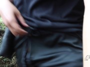Naughty Pussy Reveal In A Park Tease Crotchless Pant