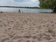 Cum inside pussy stranger blonde on beach with close up creampie 2/16
