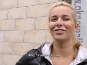 HUNT4K. Sexy blonde wants to ride hard phallus for cash 3/16