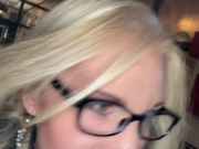 Public cumwalk Joanna Meadows-NaughtyJoJo fan meet-up blow job in hotel stairwell, cumwalk downtown 12/16