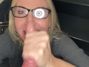 Public cumwalk Joanna Meadows-NaughtyJoJo fan meet-up blow job in hotel stairwell, cumwalk downtown 4/16