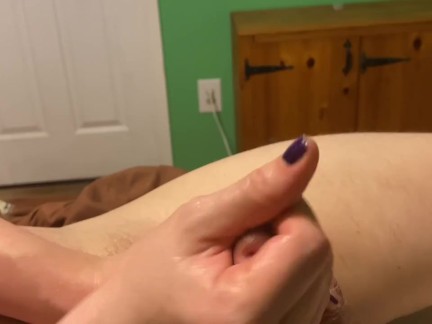I use his Cum to Torture him Post Orgasm 