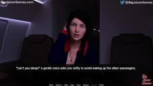 Love in the Clouds above Trinity: Flight attendant gets fucked in the airplane toilet (HD Gameplay)