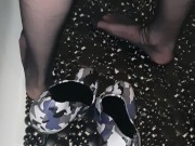 Love pee in heels and nylon feet 13/16