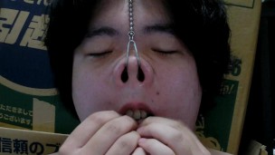 Nose hook masturbation4