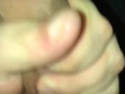 Thick cum coming out of my big white thick cock