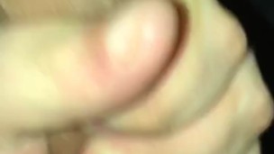 Thick cum coming out of my big white thick cock